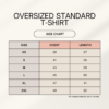1744980430sizechart-2.png Ocean Drift Turtle Unisex Oversized T-Shirt