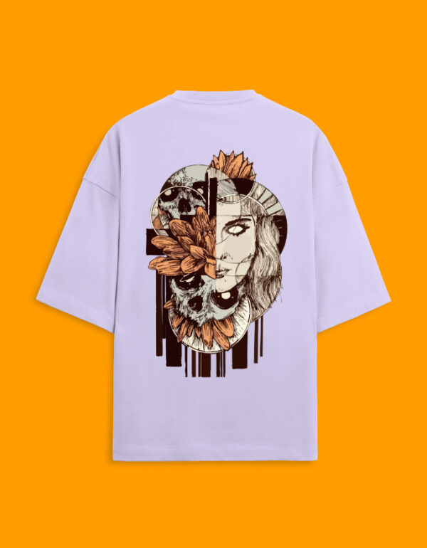 Back_2_c_49-5.jpg Dual Bloom – Unisex Oversized Graphic Tee