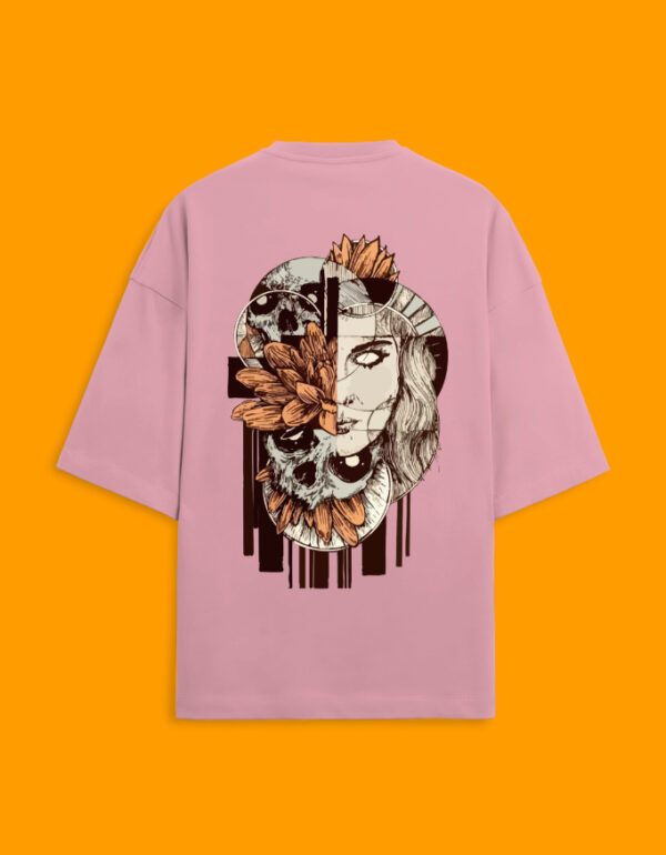 Back_2_c_56-4.jpg Dual Bloom – Unisex Oversized Graphic Tee