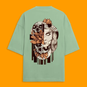 Back_2_c_57-5.jpg Dual Bloom – Unisex Oversized Graphic Tee