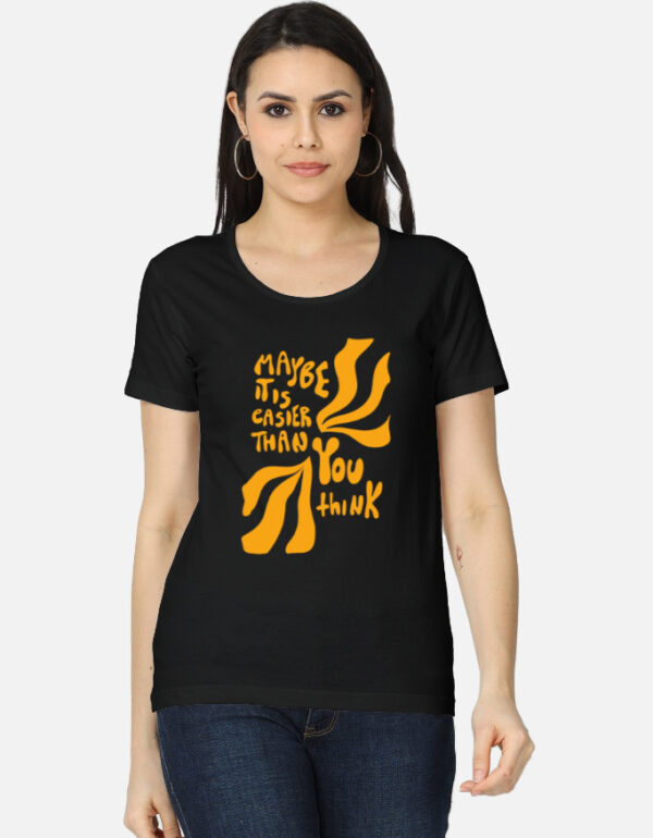 Front_1_c_2-18.jpg Maybe Easier Than You Think T-Shirt – Motivational Retro Tee