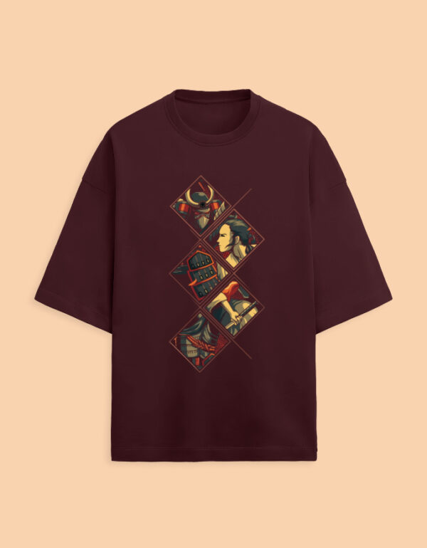 Front_1_c_25-6.jpg Samurai Soul Oversized T-Shirt – Warrior Spirit Graphic Tee