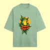 Front_1_c_57-3.jpg Zen Frog Bloom Oversized T-Shirt – Chill Nature Graphic Tee