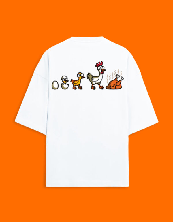 Back_2_c_1.jpg Cluck Off – Chicken Evolution Oversized Tee (Unisex)