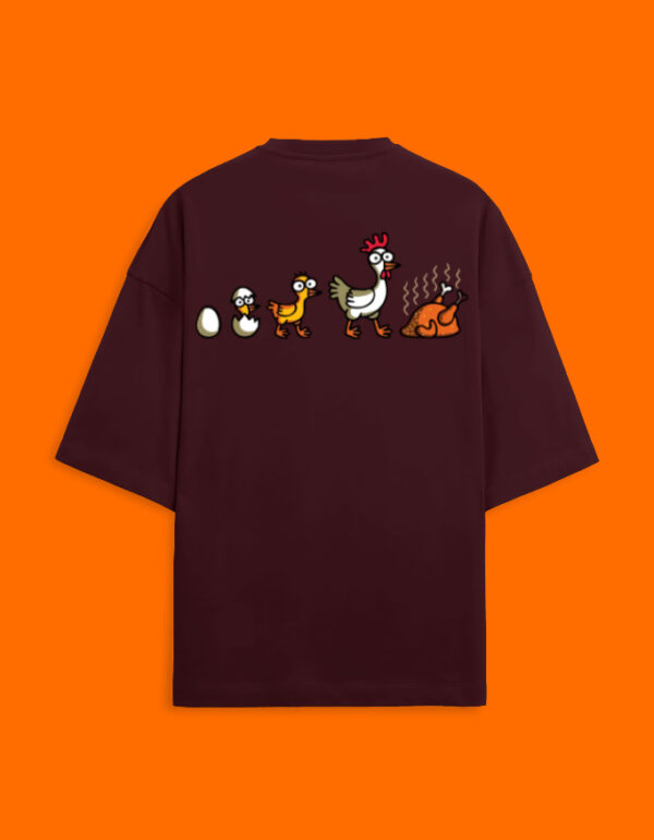 Back_2_c_25.jpg Cluck Off – Chicken Evolution Oversized Tee (Unisex)