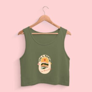 Take a Moment Cropped Tank Top – Mindful Minimal Tee